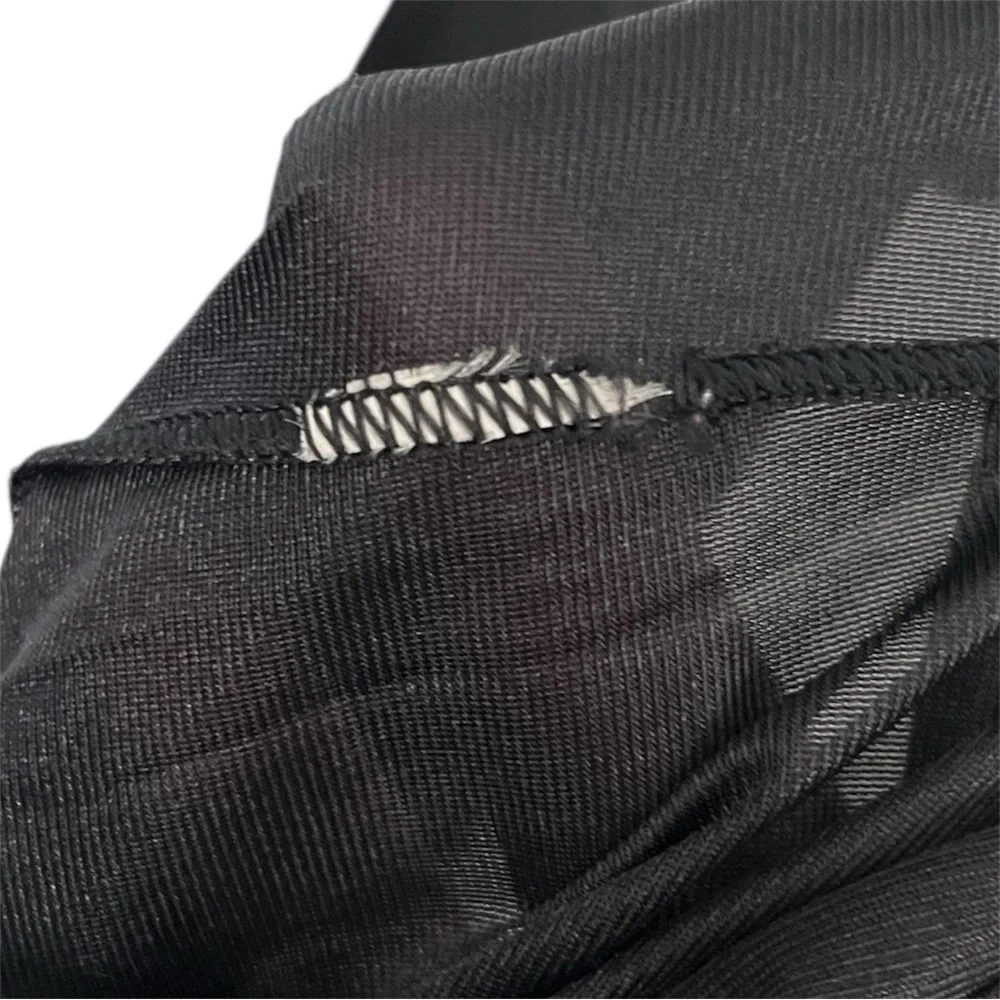Vintage Black Sleeveless Nightgown Midi Dress Sheer Lightweight Womens Neutral - Picture 4 of 5